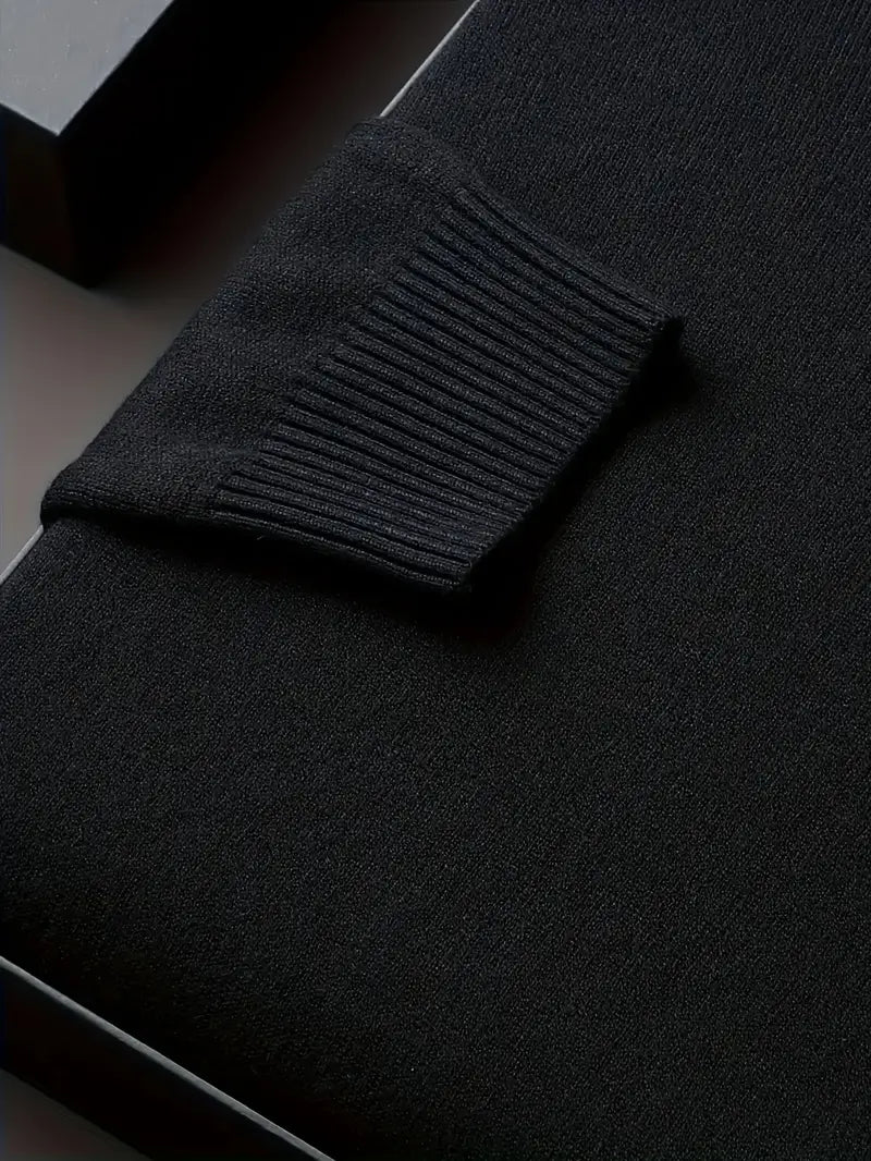 CROCHET TURTLENECK BLACK