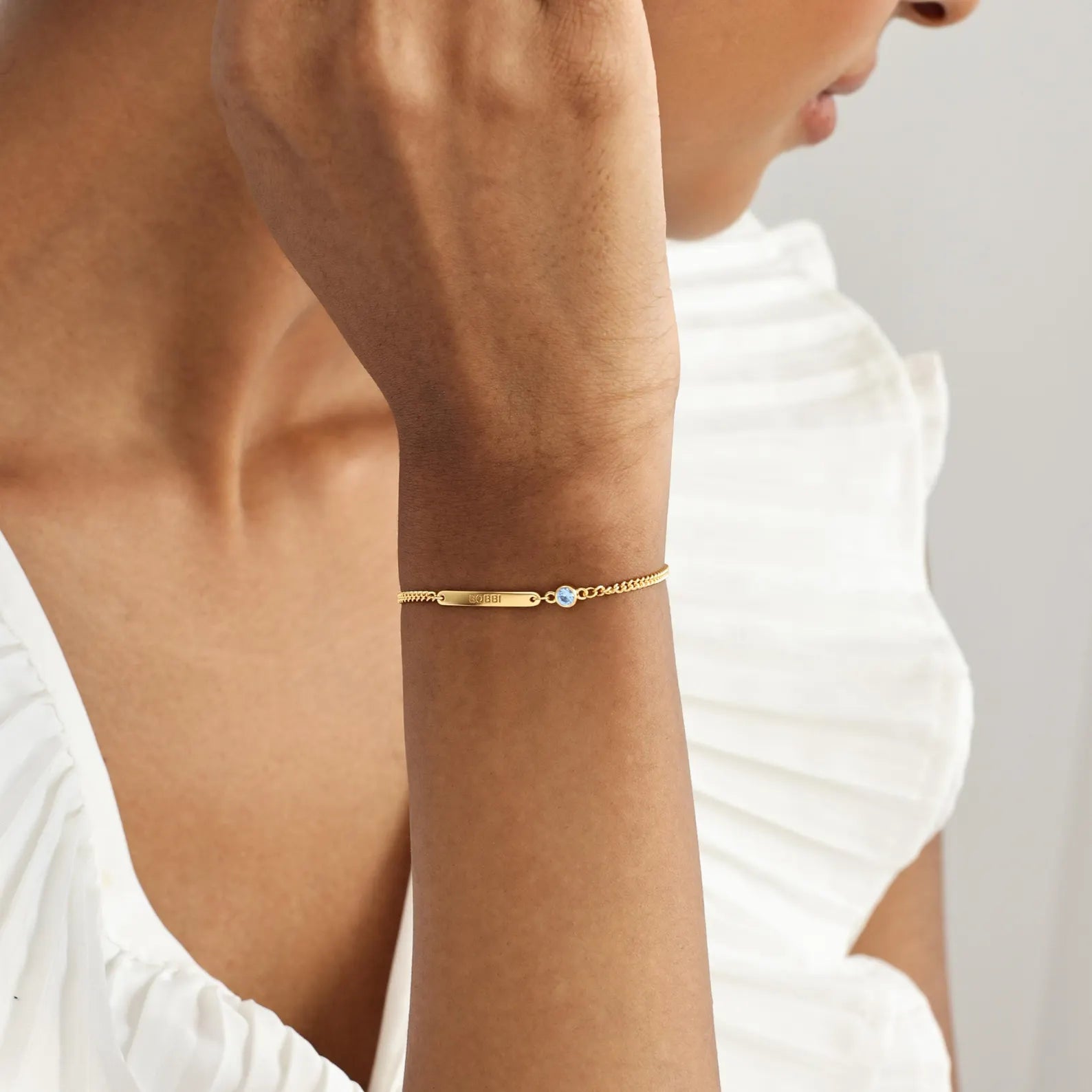 TIMELESS NAME AND BIRTHSTONE BRACELET