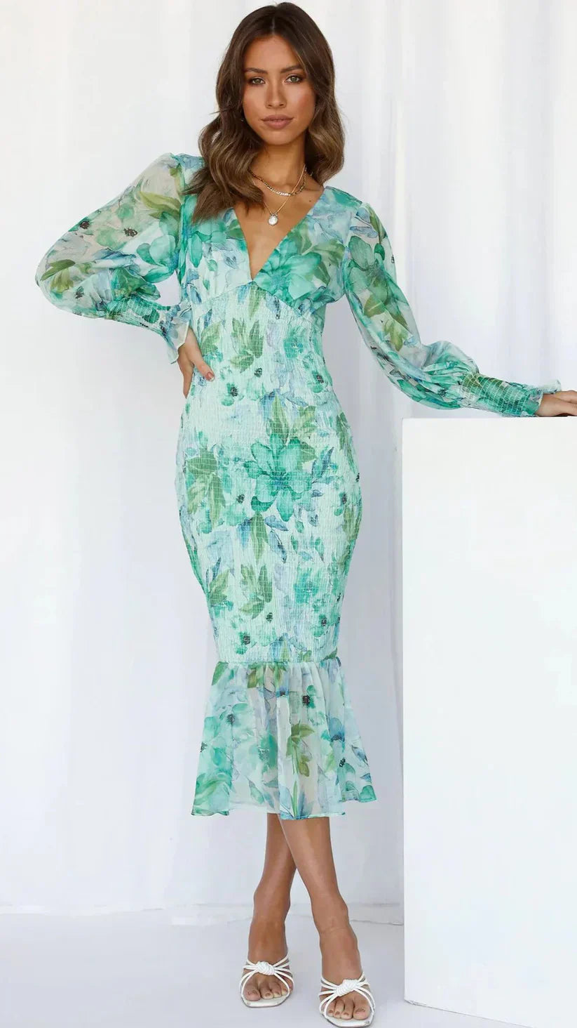 Elizabeth - Elegant Floral Midi