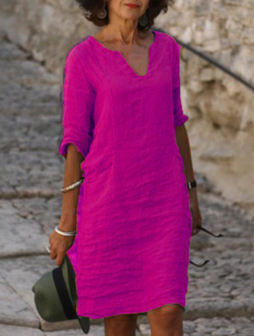 Amelia - Elegant V-Neck Dress