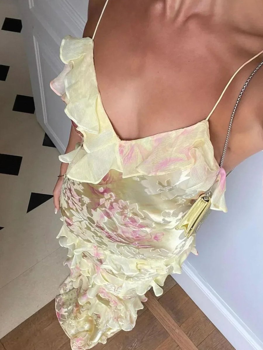 Amelia - Flowing Ruffle Gown